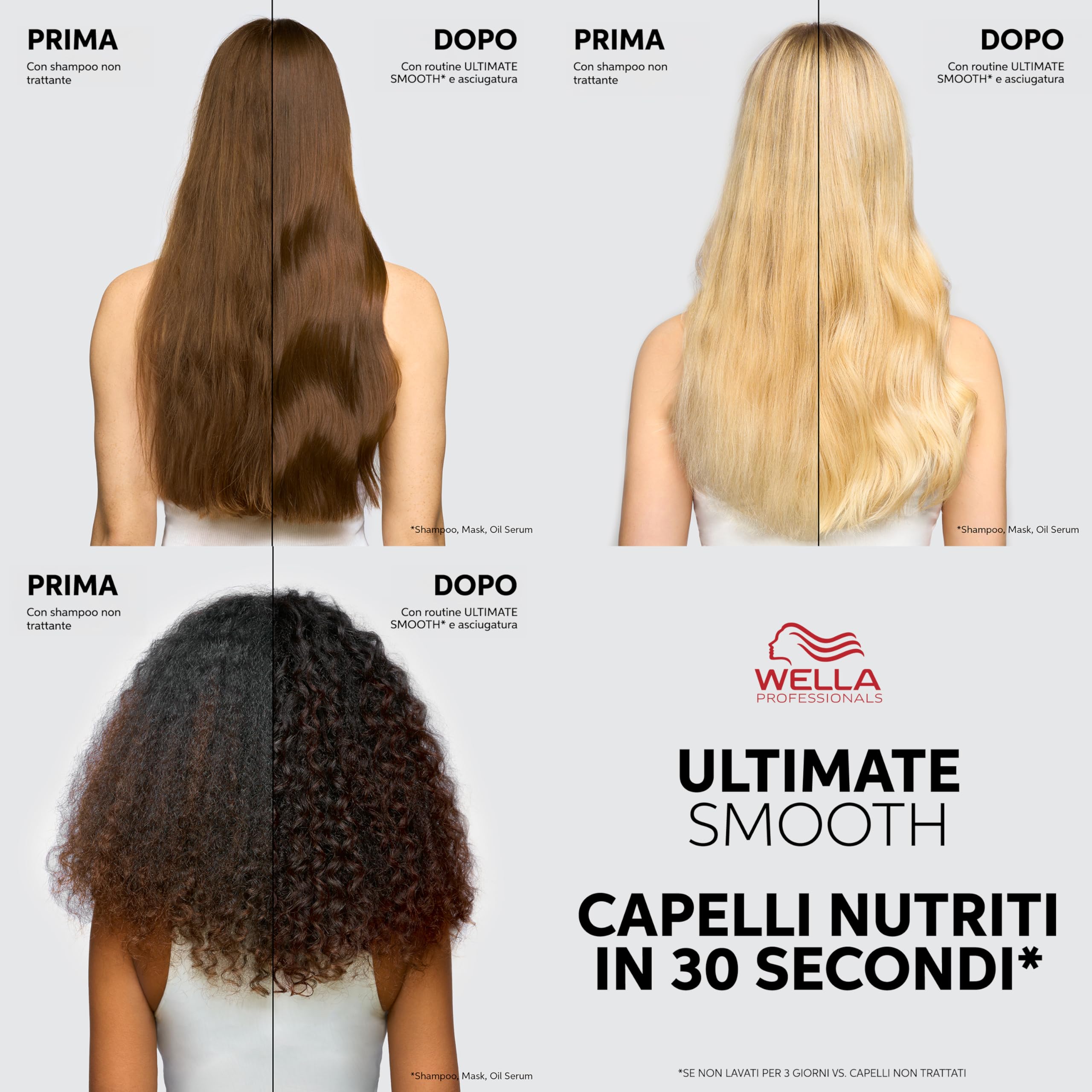 Wella Professionals Ultimate Smooth Maschera Capelli Ristrutturante - Hair Mask con Squalano e Omega 9 - Per Capelli Secchi, Opachi e Crespi (150ml)