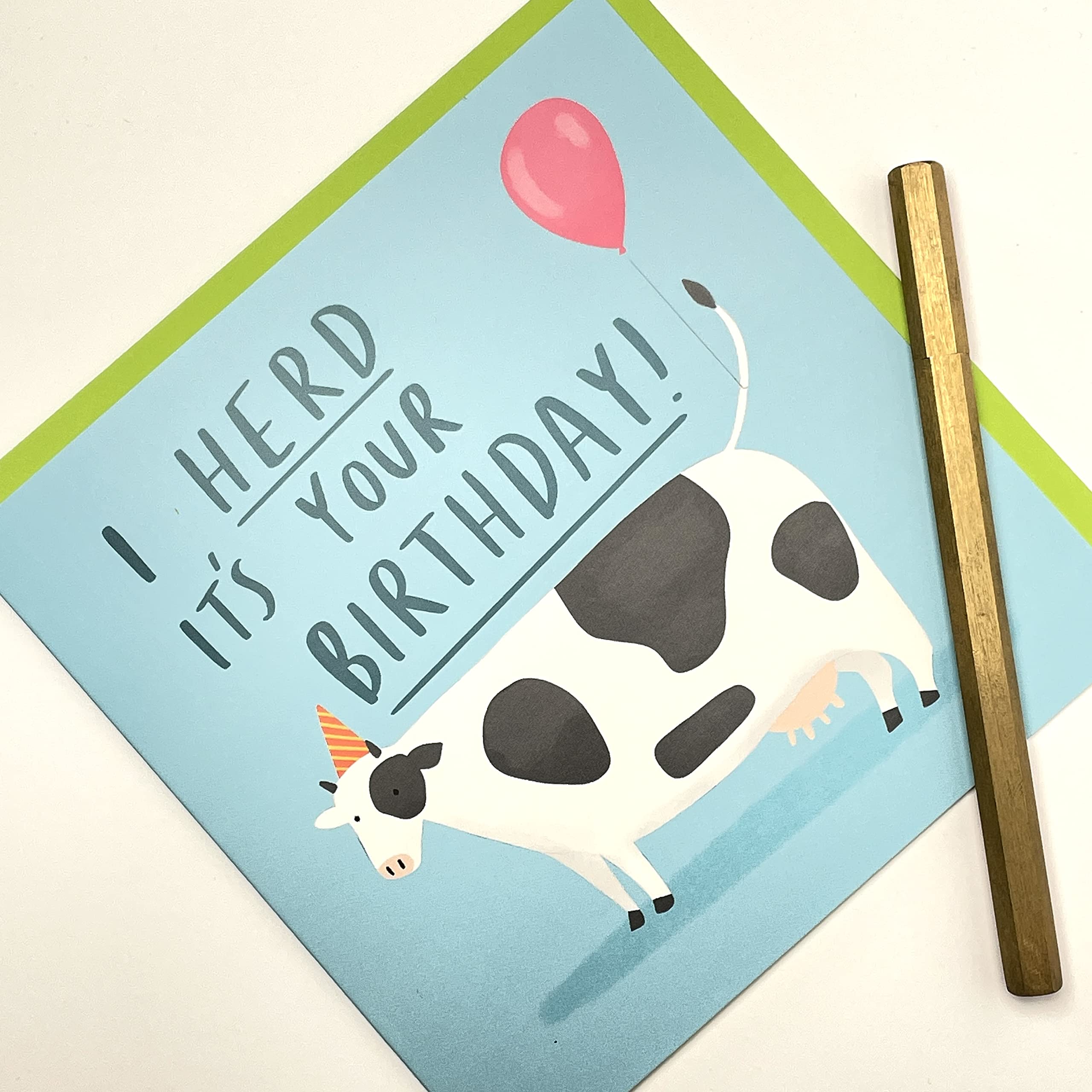 Old English Co. Geburtstagskarte – Lustige Karte Mit Spruch „I Herd It's Your Birthday“, Innen Leer