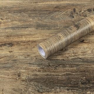 Hode Vinilo Adhesivo Muebles Madera Marron, Decorativo Papel Adhesivo para Muebles Marron Mate Efecto, Impermeable Vinilo Autoadhesivo Pared Cocina, Encimera, Puertas, Mesa(40X300cm)