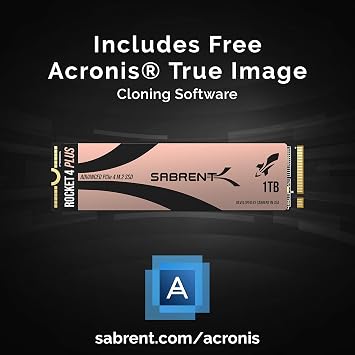 SABRENT 1TB Rocket 4 Plus NVMe 4.0 Gen4 PCIe M.2 Internal SSD Extreme Performance Solid State Drive (Latest Version) (SB-RKT4P-1TB)