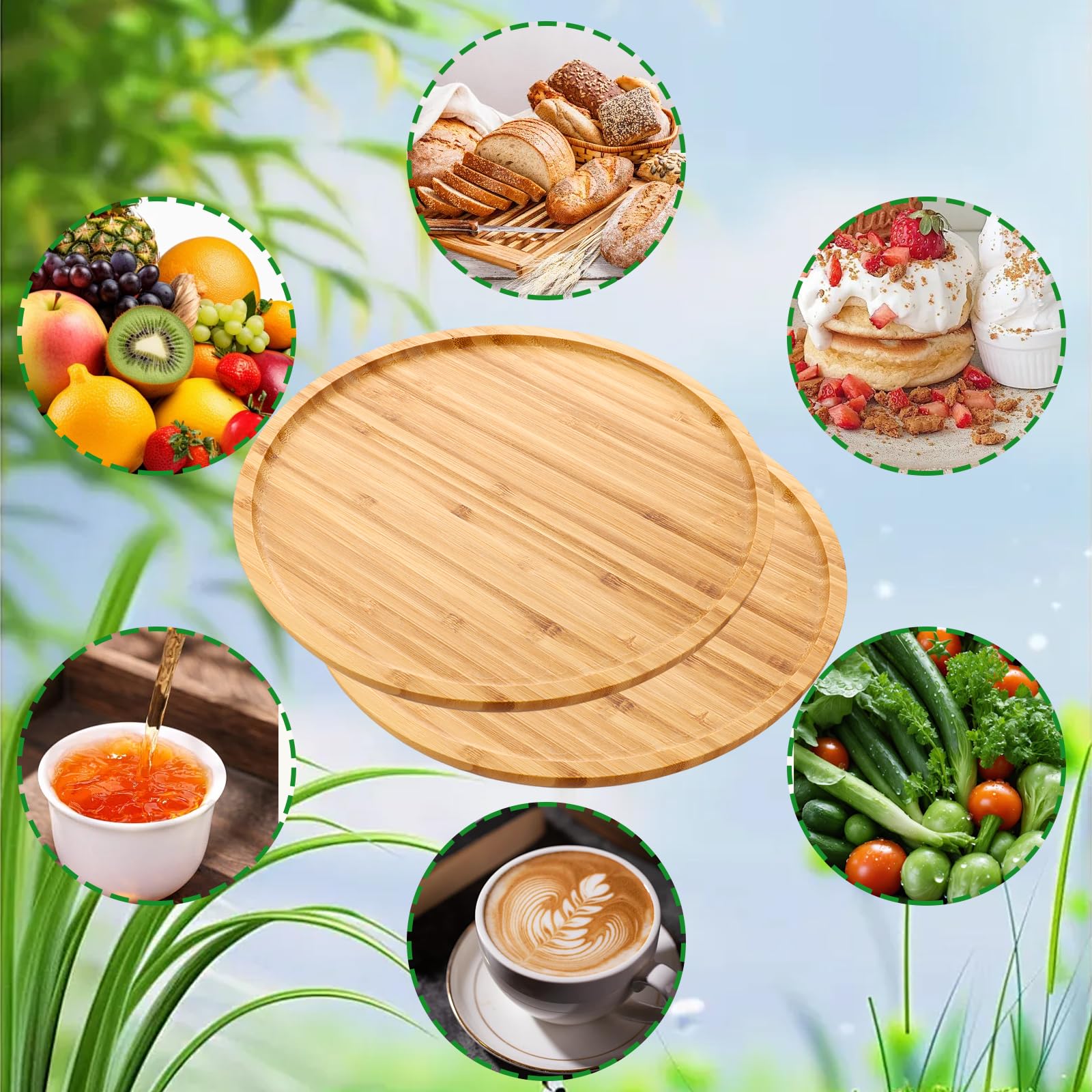 Rond houten dienblad - Shop Scandinavisch interieur