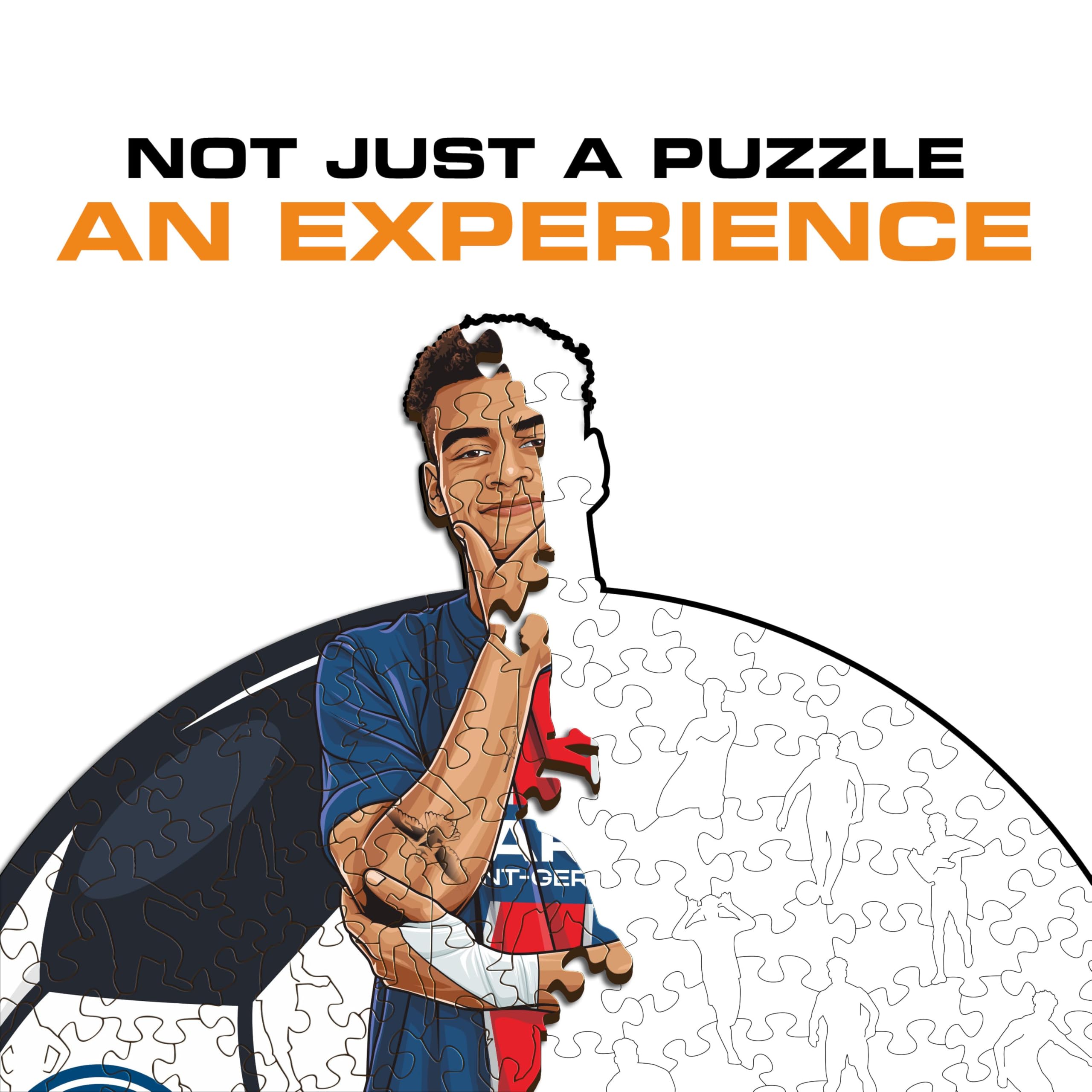 Iconic Puzzles - Oficjalnie licencjonowane, w 100% zrównoważone drewniane puzzle, M, 270 sztuk, Désiré Doué