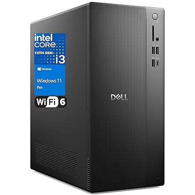 Dell Desktop Computers Tower PC for Home Business Student, 12th Gen Intel 4-Core Processor, 32GB DDR5 RAM, 1TB PCIe SSD, WiFi 6, Bluetooth, DisplayPort, HDMI, Type-C, Windows 11 Pro