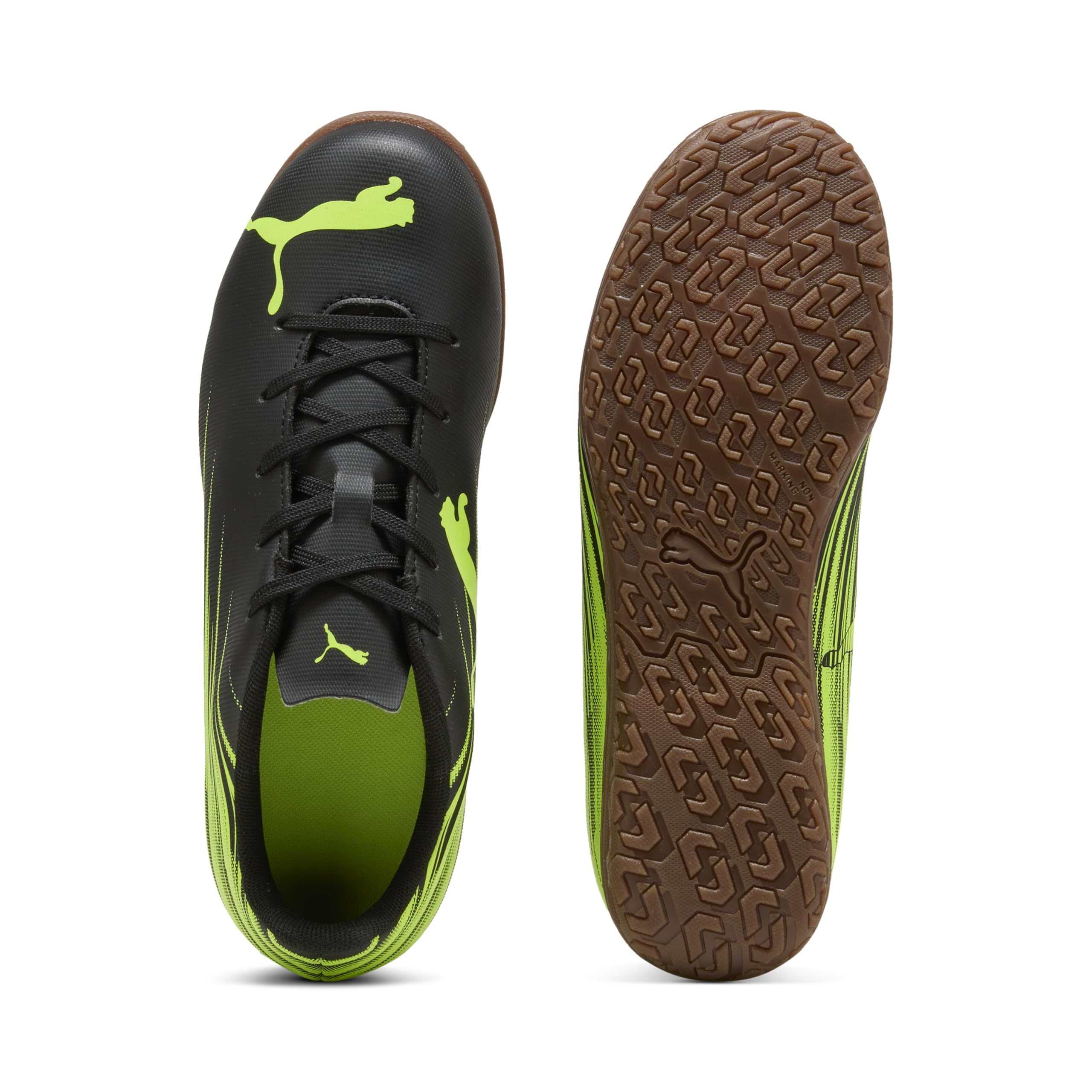Puma ATTACANTO II IT JR buty piłkarskie, czarno-limonkowe, 35 EU