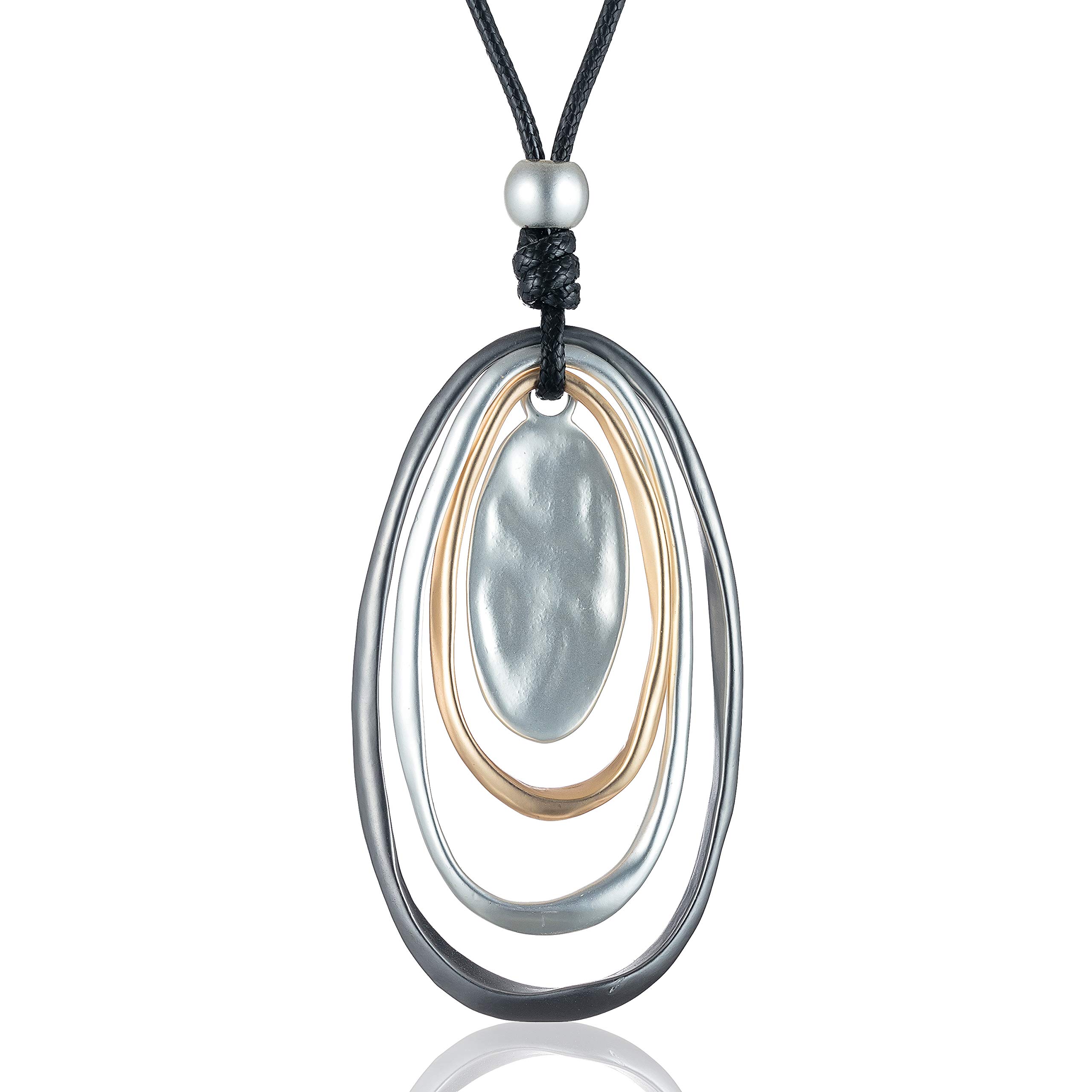 Womens Multilayer Pendant Necklaces Vintage Jewelry Fashion Long Sweater Necklace for Woman