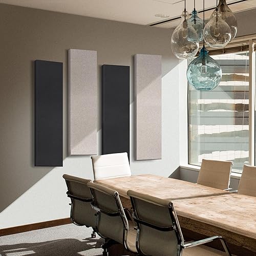 Miniatura 9 de UMIACOUSTICS 2 paneles acústicos, paneles de fibra de vidrio que absorben el sonido, paneles autoadhesivos a prueba de sonido para estudios,