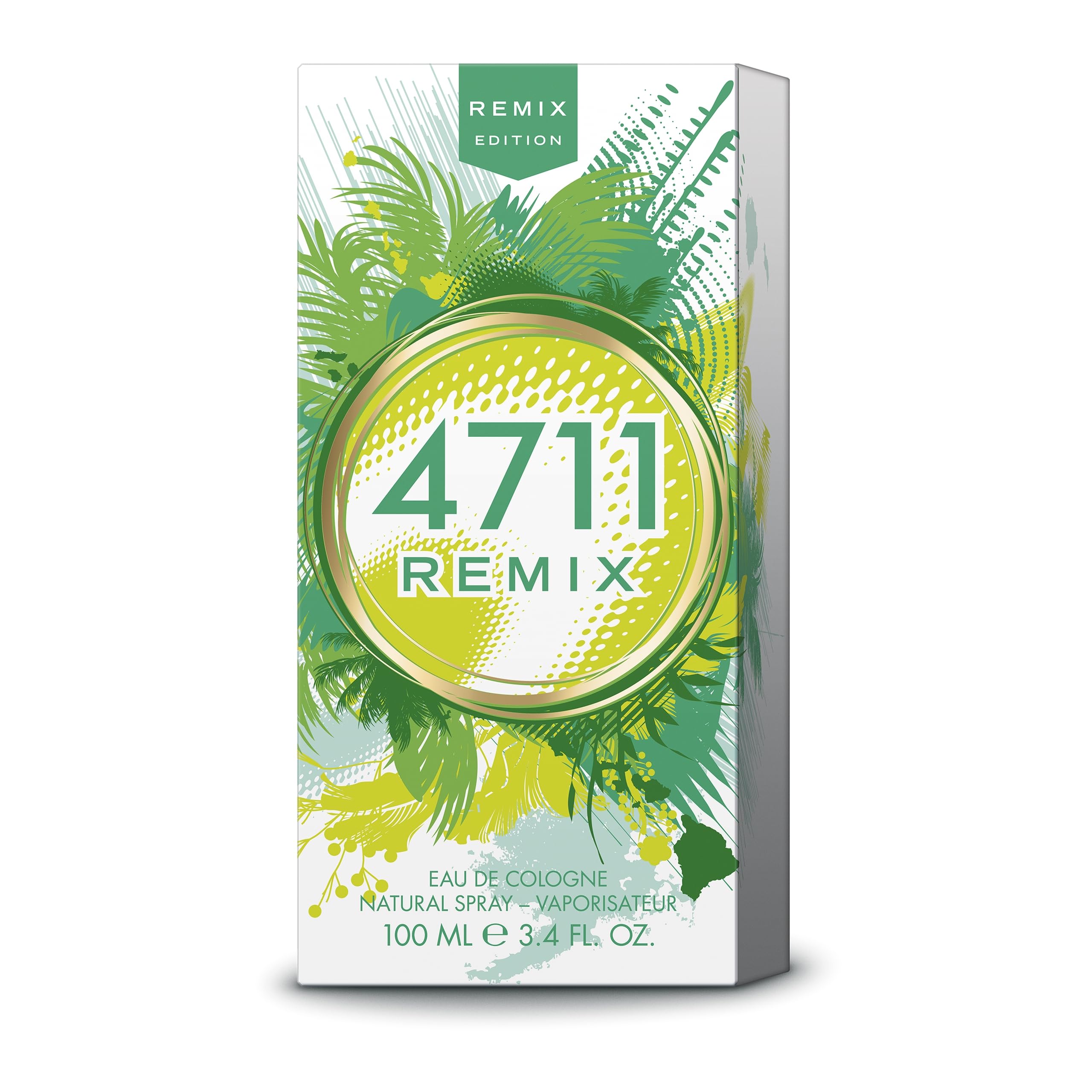 4711® Remix Cologne Green Oasis I Eau de Cologne - frizzante - libera - avventurosa - per una vera gioia di vivere! I Spray con atomizzatore naturale da 100 m