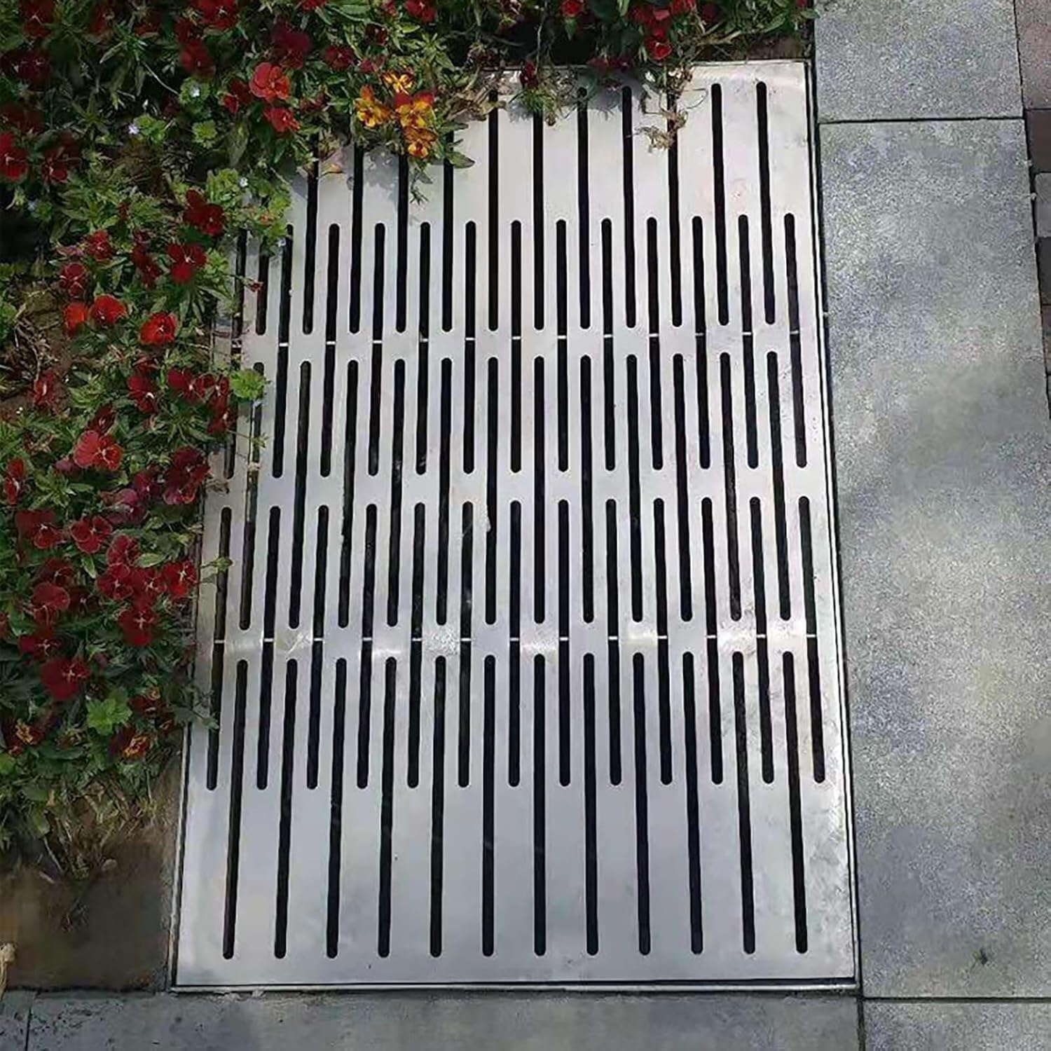 Grille de drainage extérieure 30x20 cm robuste et antidérapante