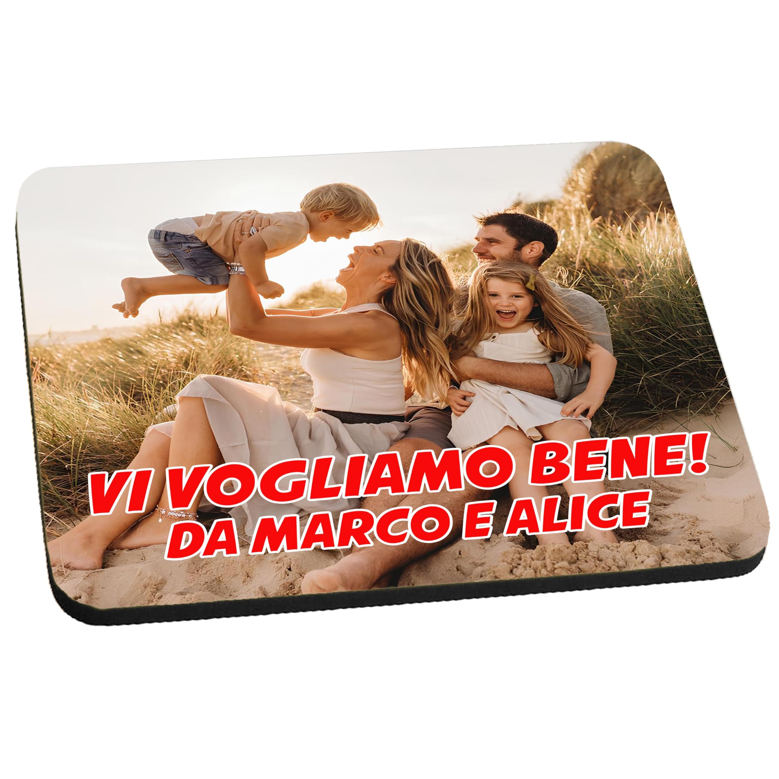 t-shirteria - Tappetino Mouse Personalizzato - Mousepad Idea Regalo per Compleanno, Colleghi di Lavoro - Base Antiscivolo, Facile da Pulire - Perfetto per Postazioni Gaming e di Ufficio - 23x19 cm