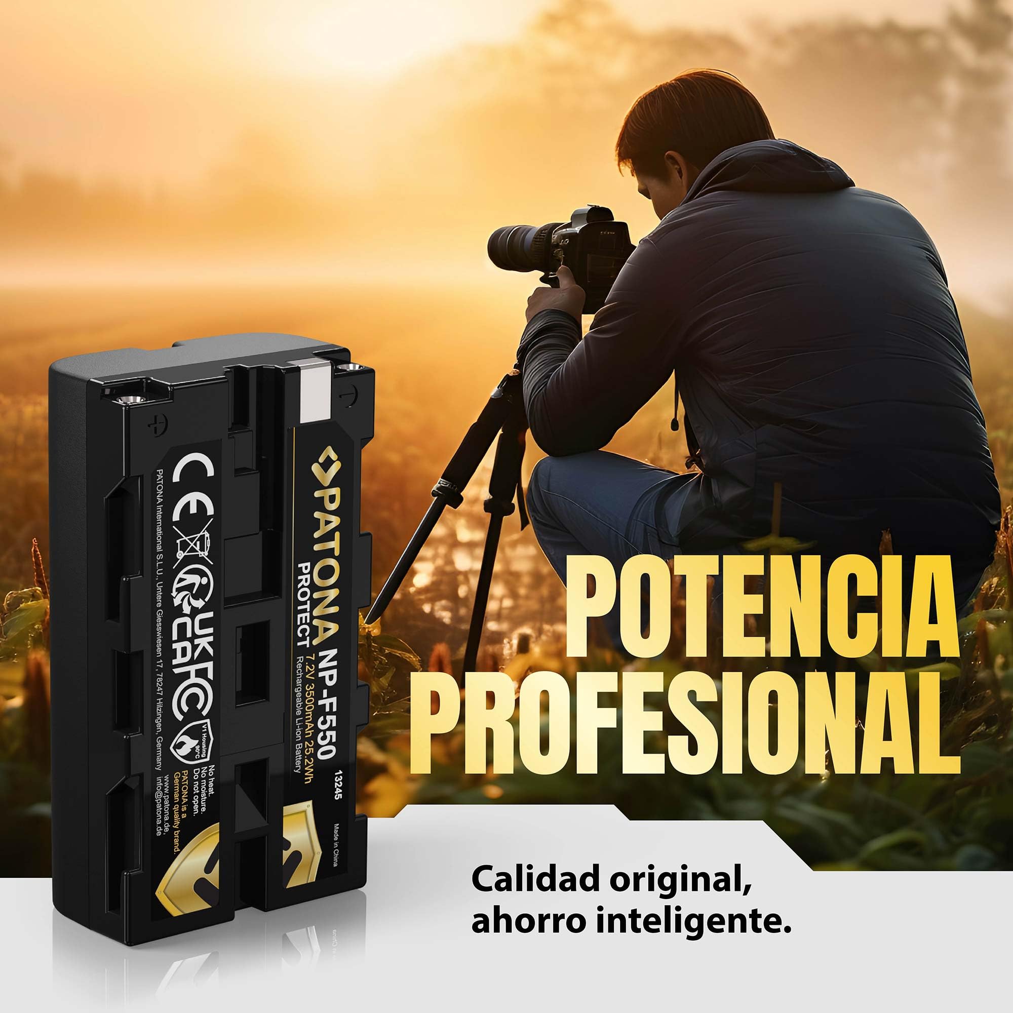 PATONA 2X Protect Batería para Sony NP-F550 F730 F750 F930 F950 3500mAh