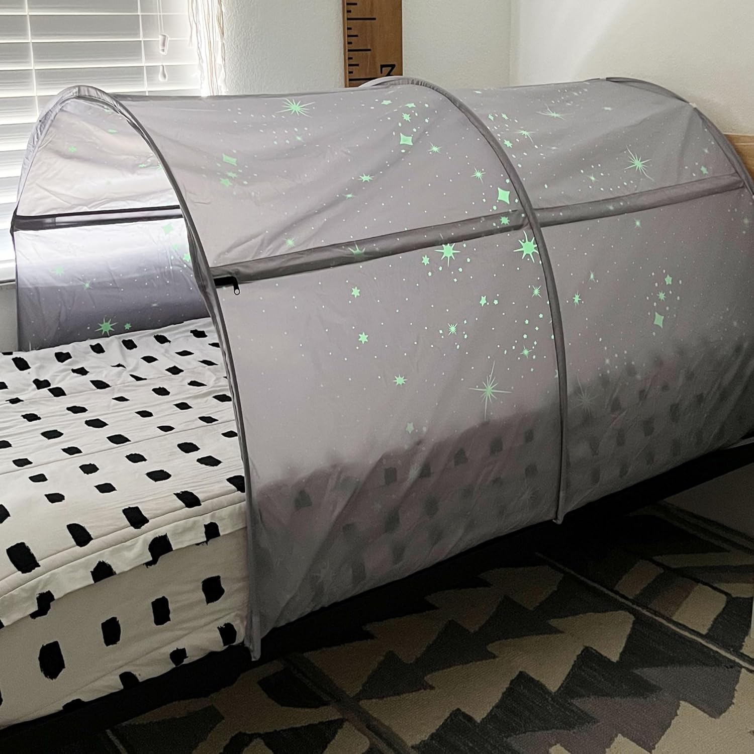 AIR FORT Original DreamFort Pop Up Portable Twin Bed Canopy Glow in The Dark Stars (Mod