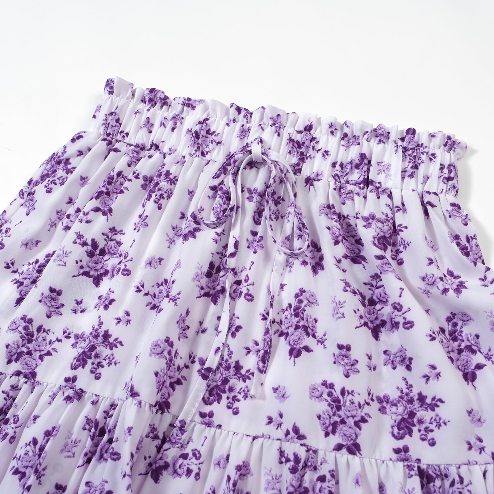 MSLG Damen Womens Floral Skirt Rock (1er Pack)