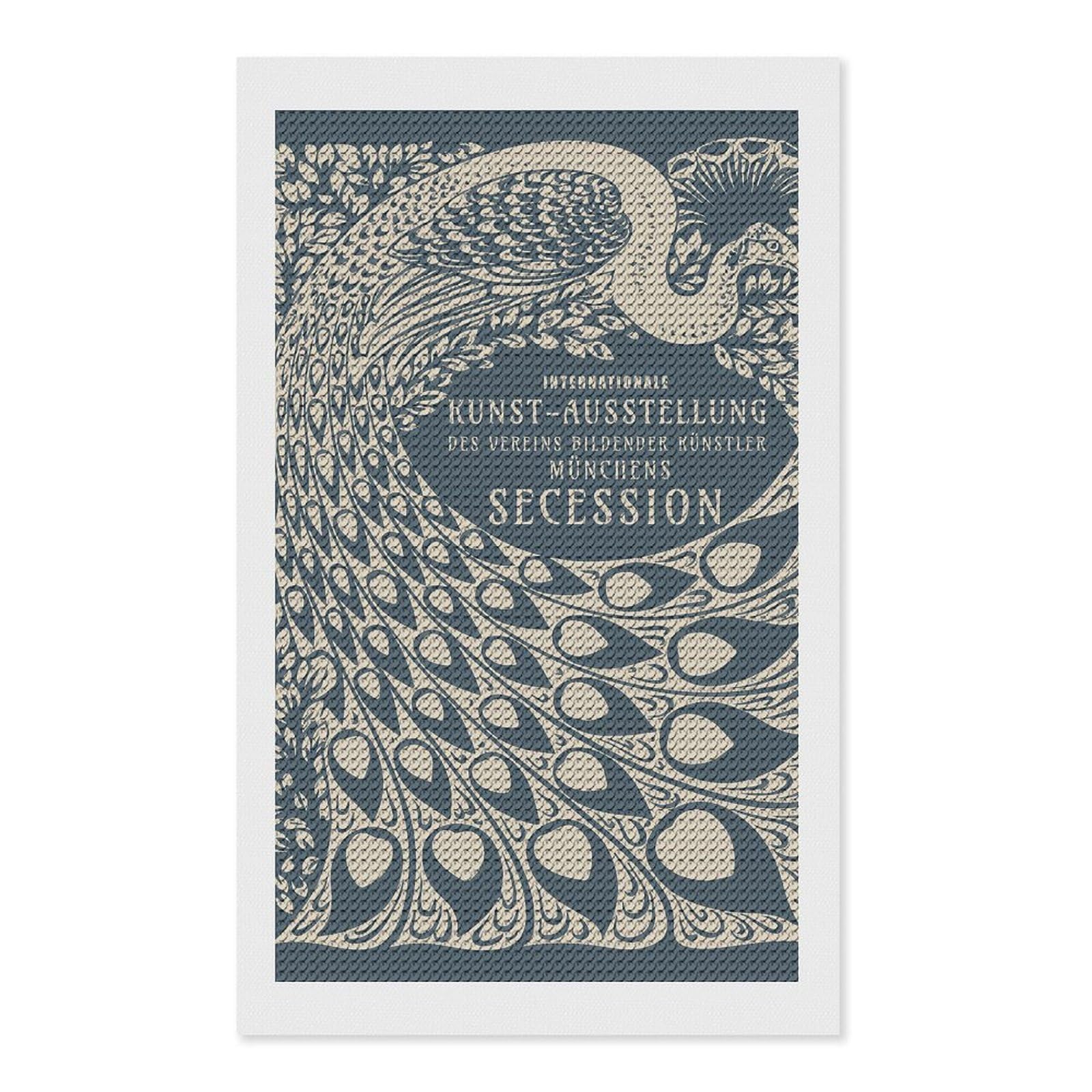 Junmoney Secession, Kunst Ausstellung Diamond Painting Canvas Set 12"x20", Mindful Craft Activity, Nice Detail and Sparkle, Farmhouse Decor, Birthday Gift