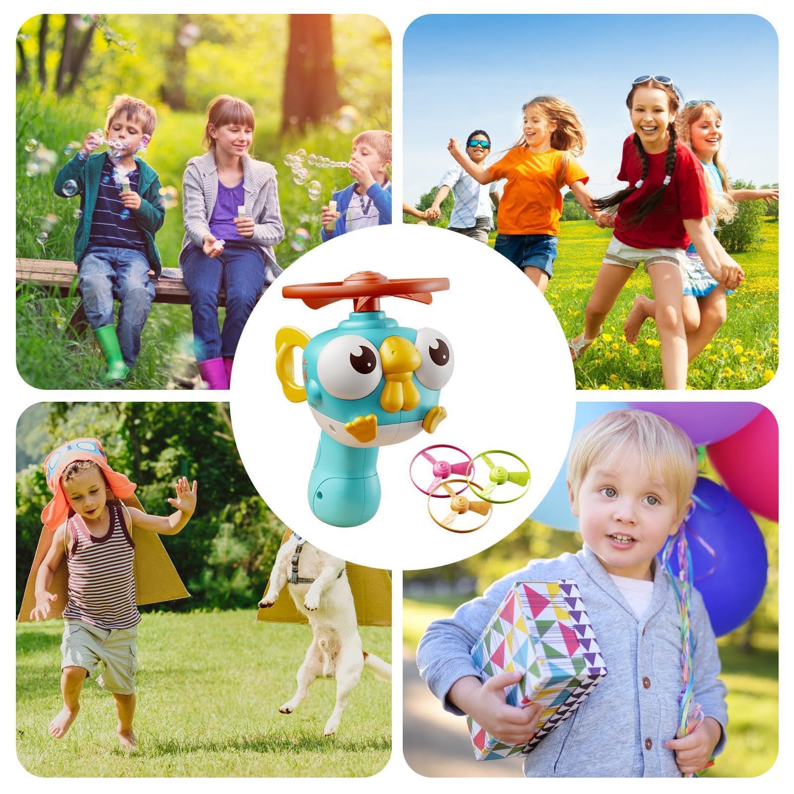 Flying Saucer For Kids - Interactive Catching Outdoor Activity, High-Flying Spinner Disc Launcher