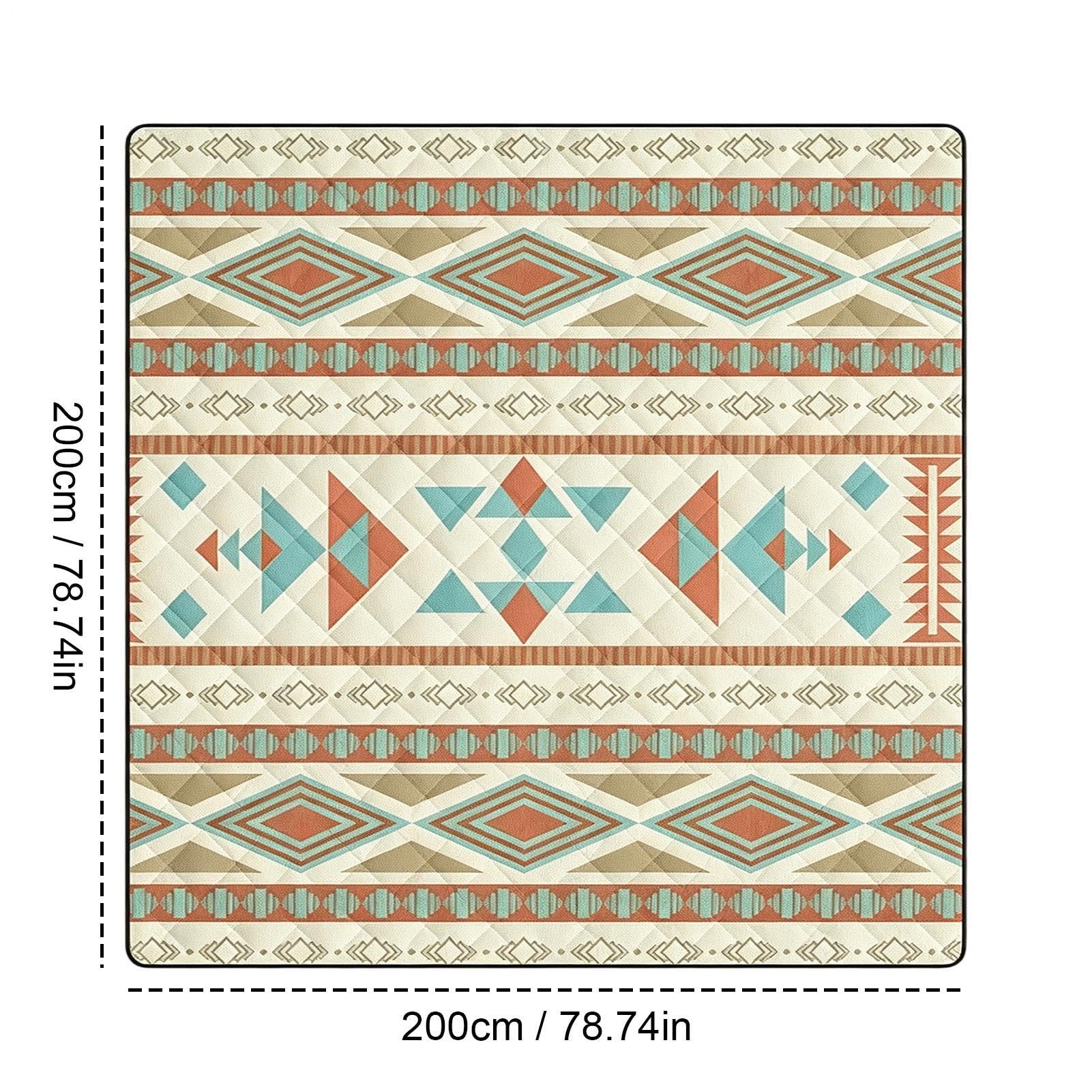 Generisch piknikowy do użytku na zewnątrz – 200 x 200 cm, wodoszczelny, nadaje się do prania, mata kempingowa, dla kobiet, mężczyzn, rodzin, na lato, kemping, festiwal muzyczny, park, koncert