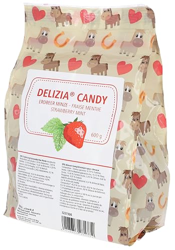 Delizia Candy Cubitos Premio Caballo, Fresa/Menta, 600 g, Naturales
