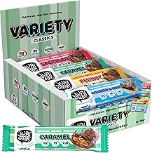 Yubi Variety Box 12 Pack - Protein Bars - 99 Calories, High Protein, High Fibre, Low Sugar, Gluten Free and Dairy Free - Healthy Snacks/Nutrition Bar - Chocolate Bars - 420g