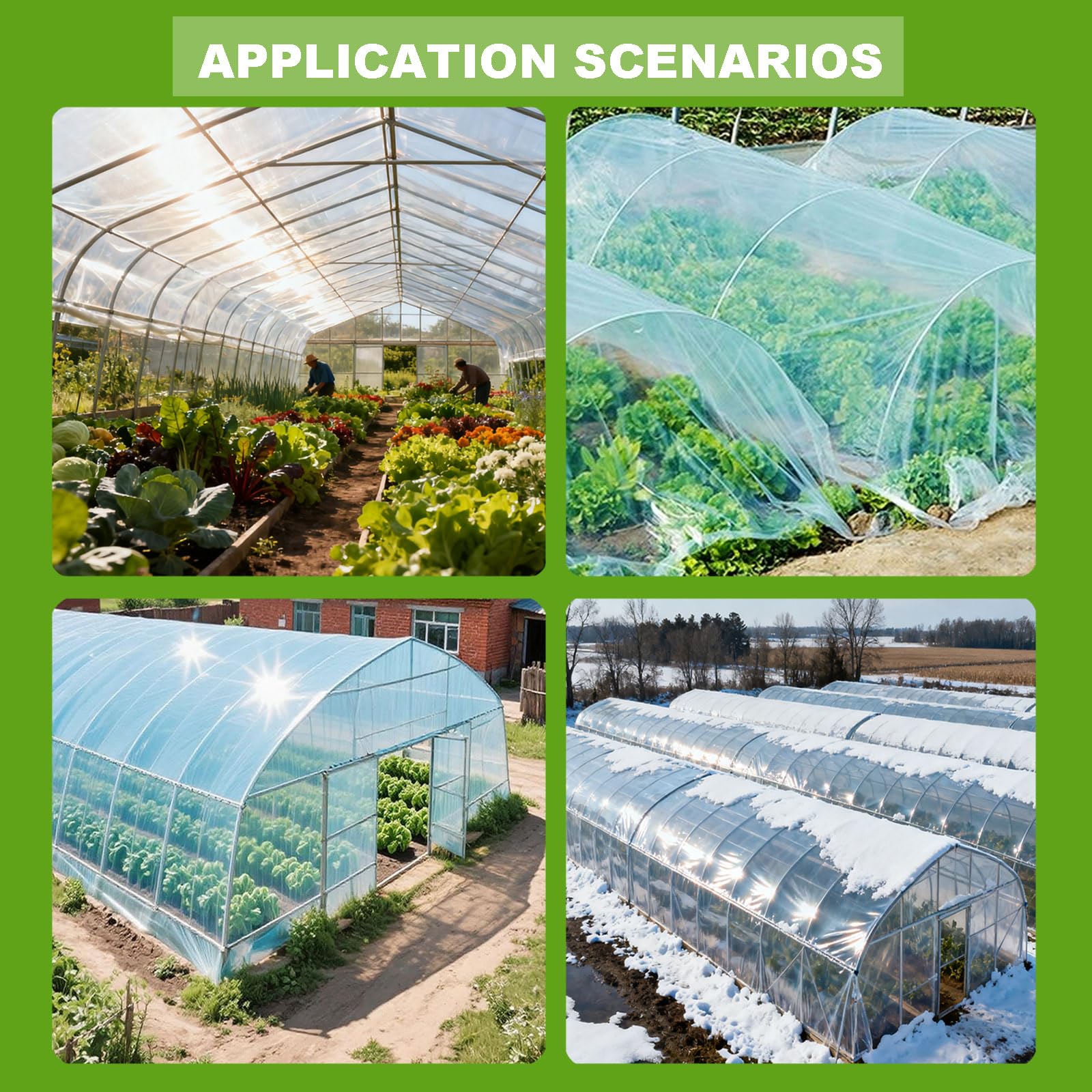 Generisch Diese robuste, transparente Kunststofffolie (3 x 10 m) ist eine verdickte, wasserdichte und staubdichte Gewächshausfolie, die Sich ideal für Gartenbau, Landwirtschaft, Gebäudeisolierung und