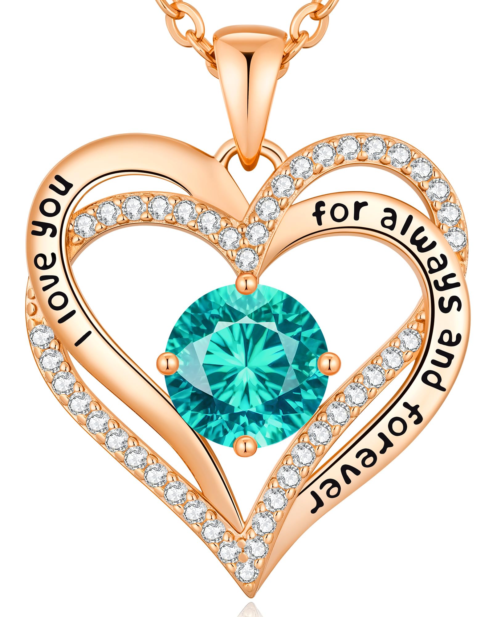 CDE Kette Damen Herz Anhänger Halskette für Frauen Schmuck Geburtstags Geschenk für Sie Freundin Weihnachten Valentinstag Muttertags Geschenk Hochzeit Jubiläum