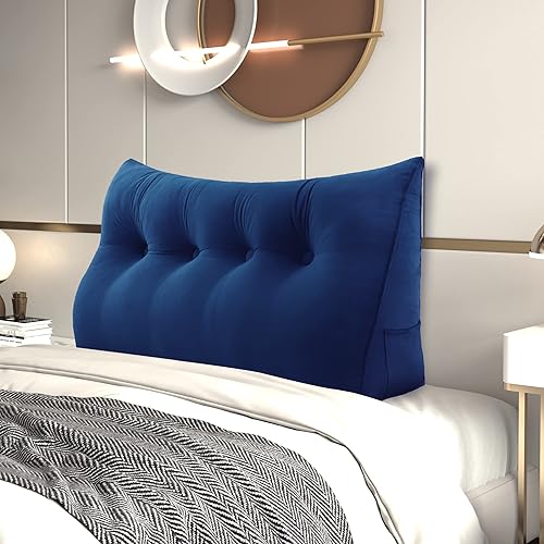 Vista 12 de Almohada de Cuña para Cabecero, Almohada Bolster Grande para Lectura, Almohadas para Sentarse en la Cama para Adultos, Cojín Triangular