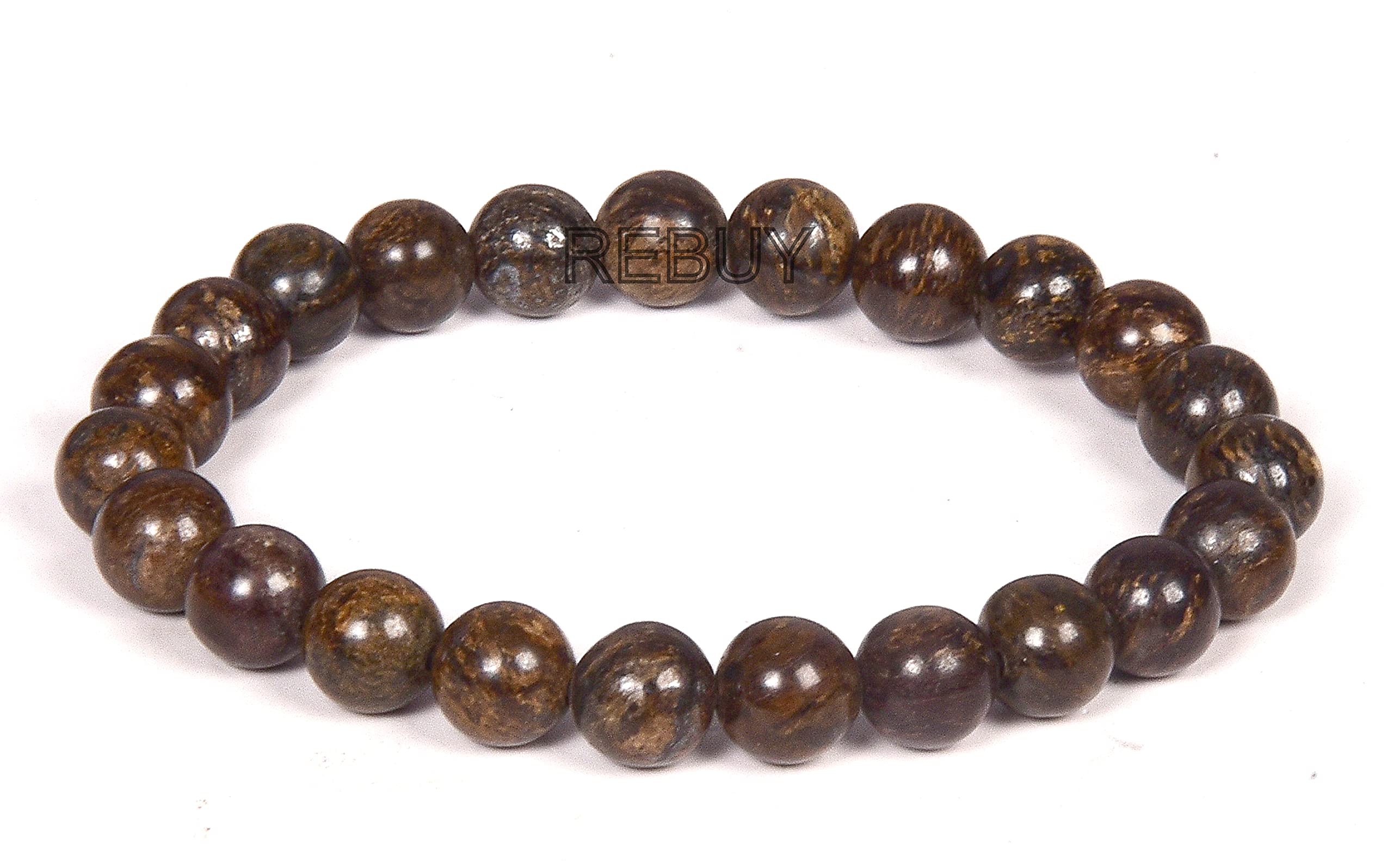 REBUY Bronzite Stone Bracelet For Both Men & Women Hand | Reiki Crystal Healing Gemstone Bracelet Help To Protect Against Negative Energy | Natural & Lab Certified 8mm Bead size (B07XKTWRJP) Amazon Price History, Amazon Price Tracker
