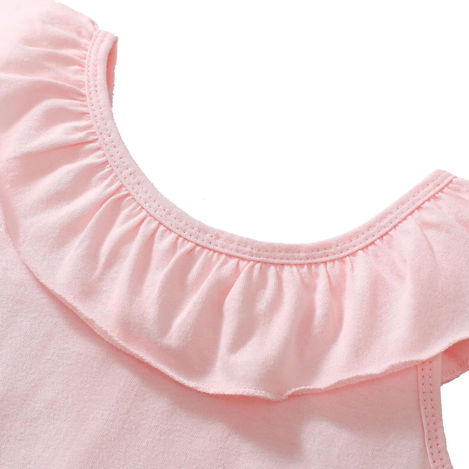 Toddler Girl Summer Short Sleeve Easter Dress Cotton Casual Jersey Shirt Playwear Applique Dress - Image 4