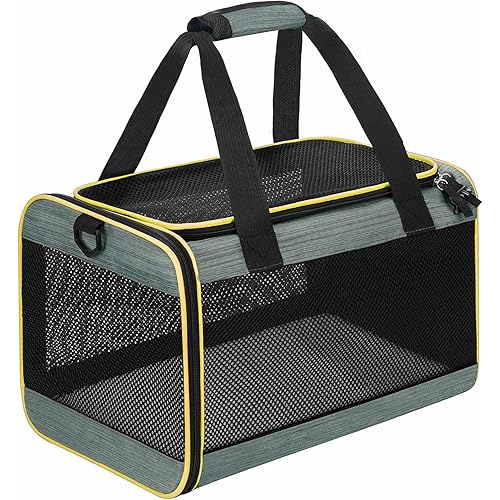 Cat Carrier Airline Approved Pet Carrier,Dog Carrier Soft-Sided Pet Travel Carrier Maximum Pet Weight 30 Pounds 17.5“x10 x10