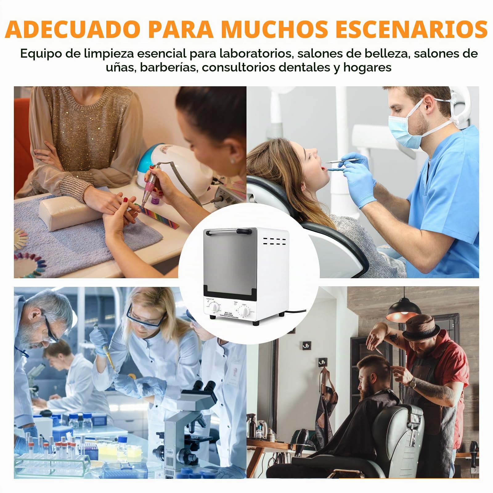 Esterilizador de alta temperatura,12L Esterilizador manicura, Autoclave esterilizador infrarrojo,control de temperatura tiempo ajustable,adecuado para salones de belleza,peluquerías,clínicas dentales