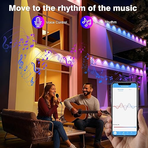 Miniatura 6 de Tira de luces LED para exteriores de 147FT 54LED WiFi