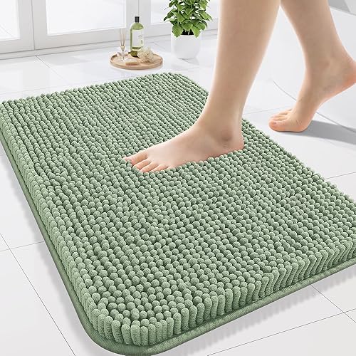 Miniatura 122 de Arotive Alfombras de Baño 30x20, Alfombras de Baño de Chenilla Shaggy Extra Suaves y Absorbentes, Lavables a Máquina con Respaldo de Goma