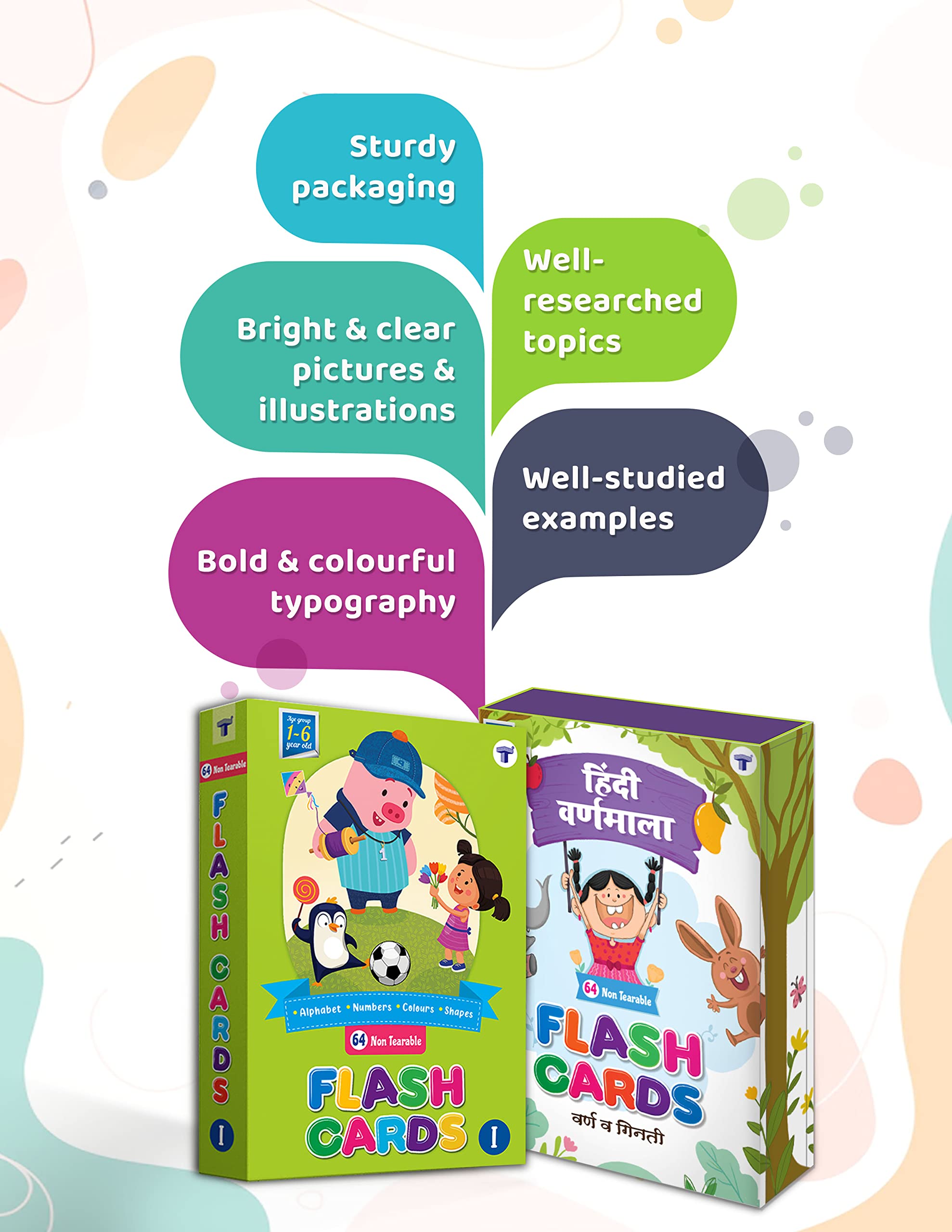 Buy Flash Cards for Kids English and Hindi Learning Cards 128 Non