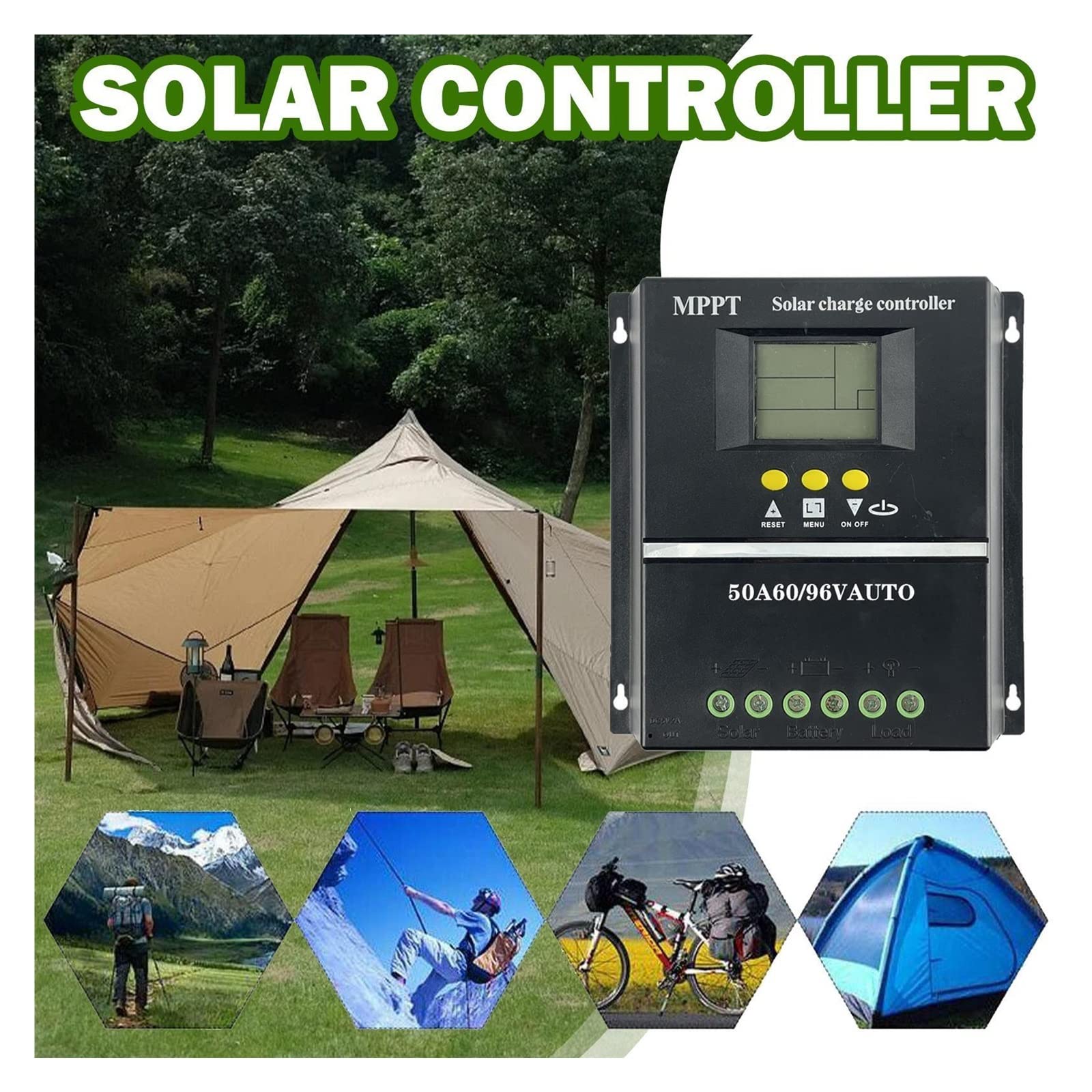 Kontroler ładowania słonecznego MPPT 60A 80A 100A Regulatory fotowoltaiczne 12V 24V 36V 48V AUTO regulator ładowania słonecznego ładowarka z wyświetlaczem LCD podwójny USB(80A)