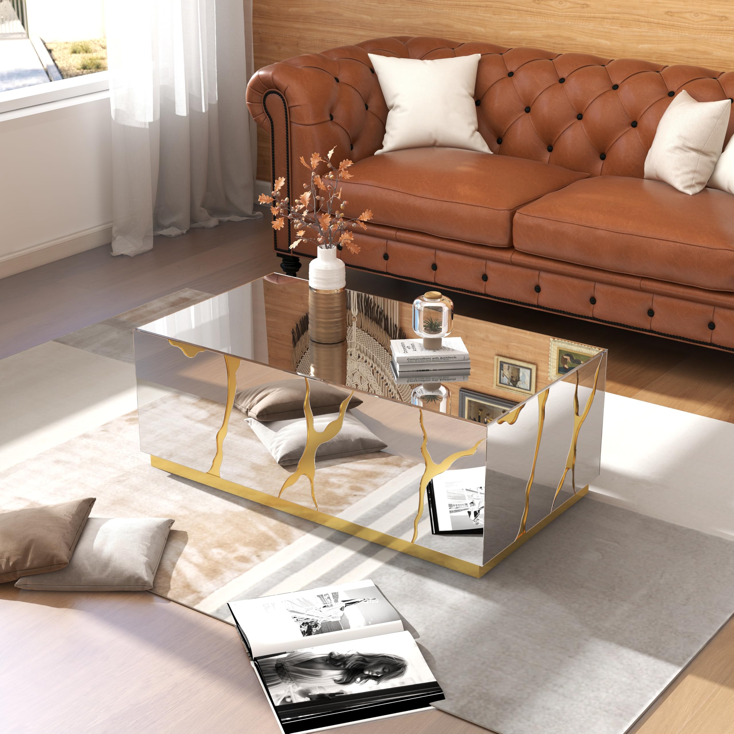 Amazon.com: Mirrored Coffee Table, 39
