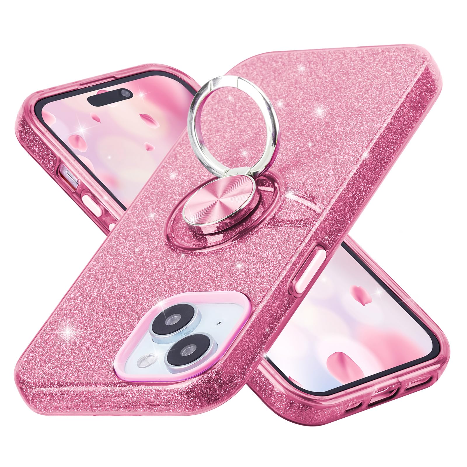 wisdompro Glitter Case for iPhone 15 Plus/14 Plus (6.7 Inch)