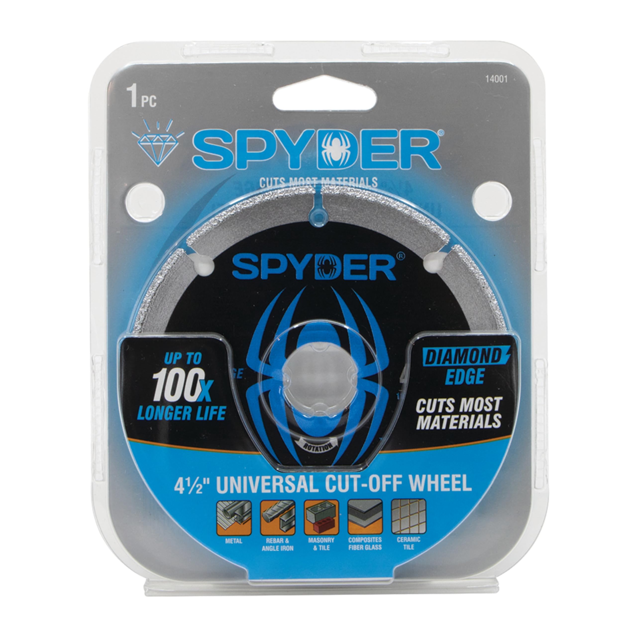 Spyder Diamond Edge Diamond 4.5-in Cut-Off Wheel