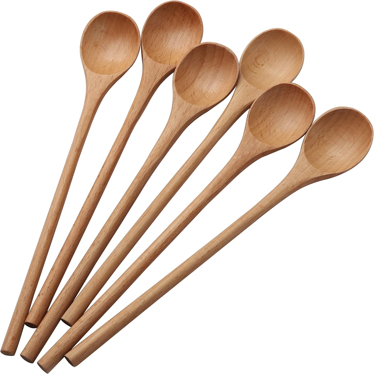 Wooden Coffee Spoons 7.87 Inch Long Handle Mixing Spoon set