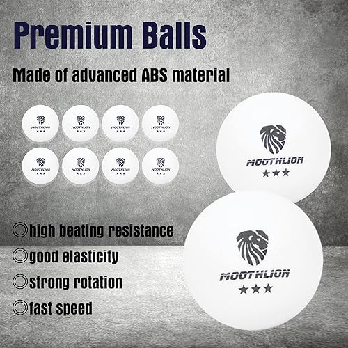 Miniatura 6 de Juego de paletas de ping pong, juego de 4 raquetas de tenis de mesa portátiles, 8 pelotas de 3 estrellas, bolsa de transporte compacta, kit de