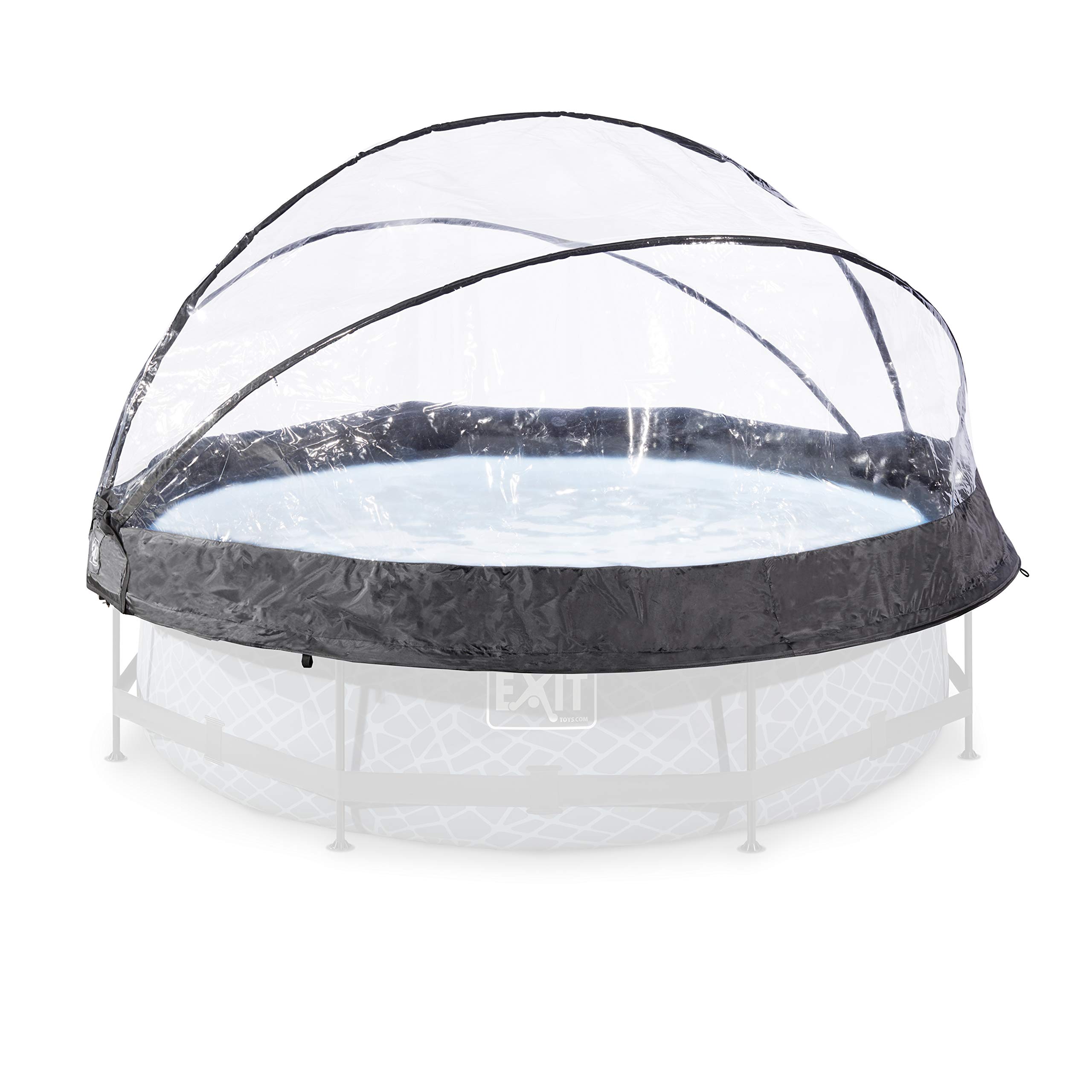 EXIT Toys Bulle Piscine Ronde ø 305 cm pour Piscines Hors Sol – Dôme Piscine Compatible Intex Bestway et EXIT 300 à 310 cm – Abri Piscine Repliable – Transparent