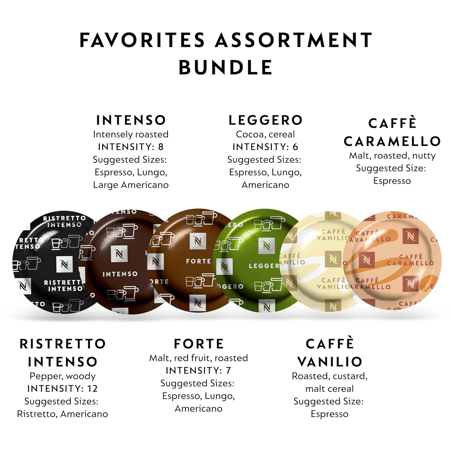 Nespresso Professional Coffee Capsules, Favorites Assortment Coffee Bundle, 300-Count Capsules