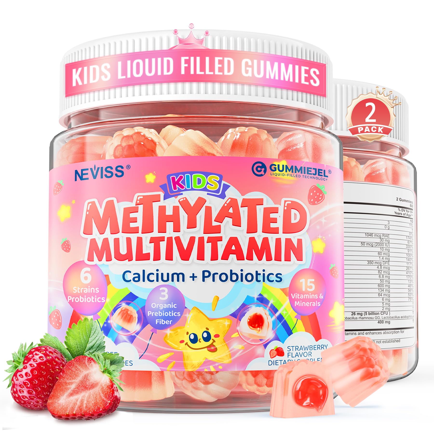 Kids Multivitamin Gummies + Calcium D3 K2, Probiotics, Vitamins for Kids 4+ — Amazon image 10