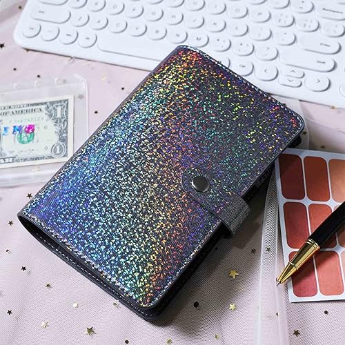 Miniatura 6 de Carpeta de presupuesto A6 con 12 sobres con cremallera para presupuestos, organizador de dinero para cash stuffing, libro carpeta de ahorros,