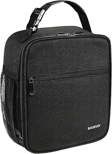 BOOEUDI Bolsa de almuerzo, lonchera para hombres, bolsa de almuerzo portátil reutilizable para mujeres, bolsa duradera para adultos, lonchera para