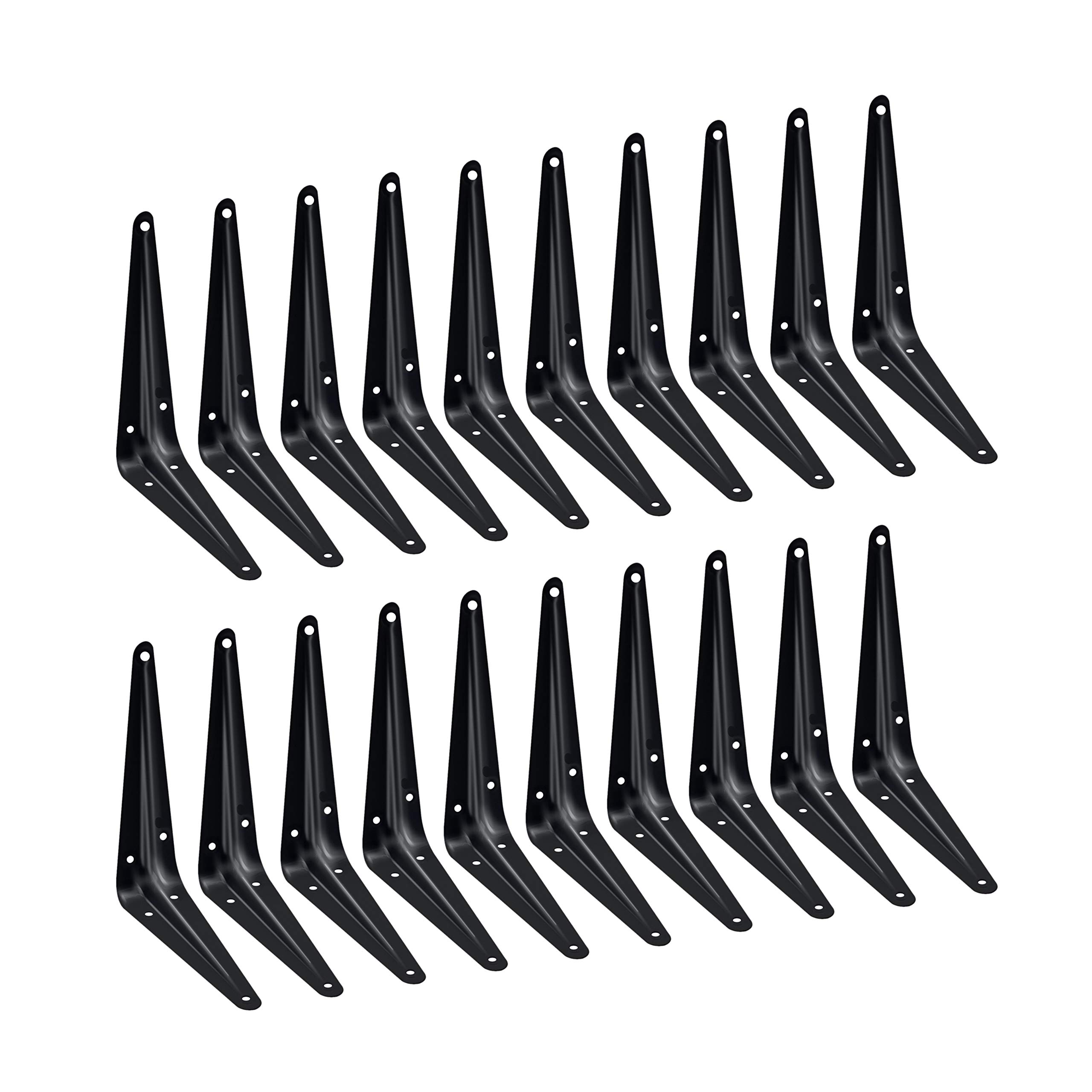 Eai Black 150X125mm / 6X5" Original London Pattern Shelf Bracket Pack Of 20