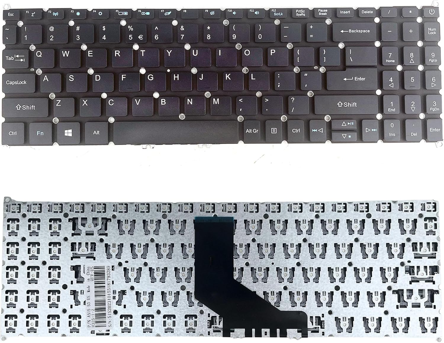 TLBTEK Keyboard Replacement Compatible with Acer Aspire A515-53 A515-53G A515-53K and Travelmate P2 P215-52 P215-53 TMP215-51 TMP215-52 P215-41 TMP215-41 P50-52 Series Laptop - Image 2