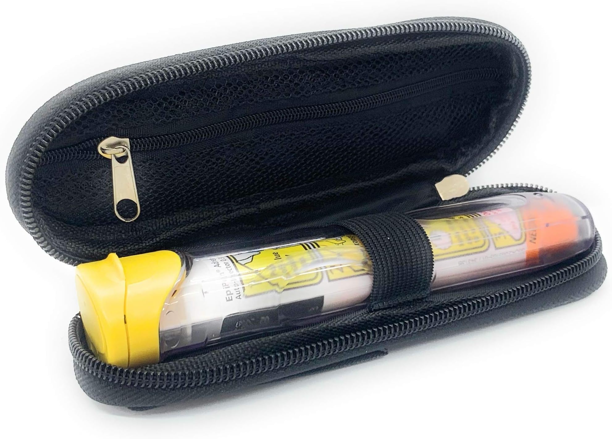 Black/Grey Single Epipen Syringe Case/Bag - Allergies, Diabetes, Inhalers, Syringes, Insulin etc