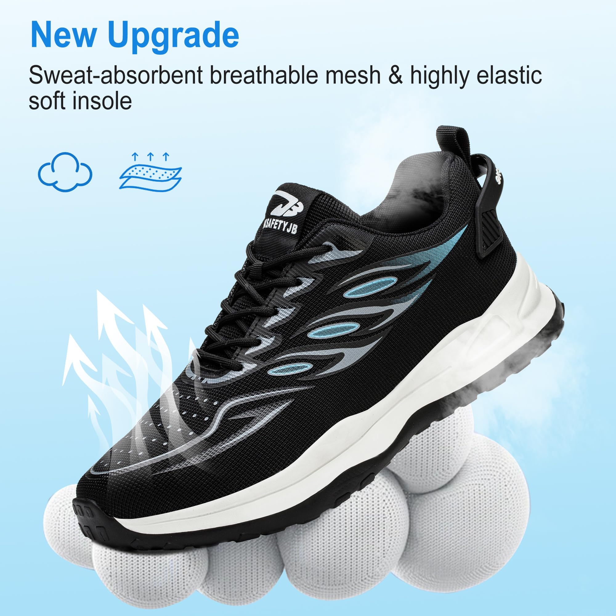 Scarpe Antinfortunistiche Uomo Donna Comode Sportive da Lavoro con Punta in Acciaio 36-46EU