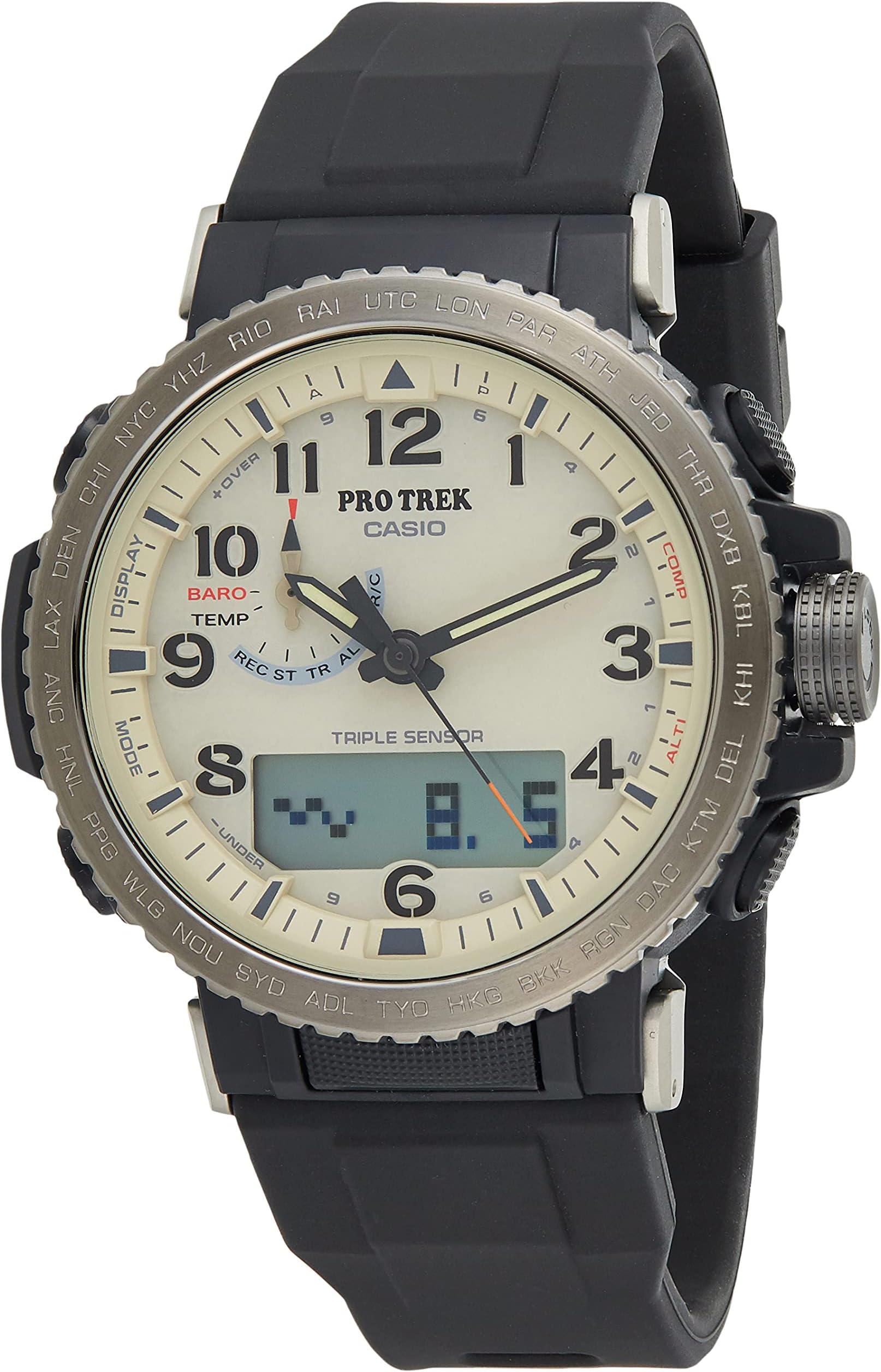 Casio Protrek World Time Tough Solar Prw-50Y-1B Prw50Y-1B 100M Men's Watch