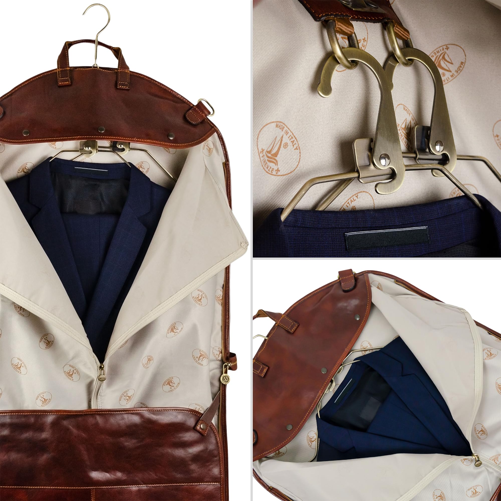 Kleidersack aus Leder - Echtleder Schutzhülle Kleidung - Kleidersack Atmungsaktiv - Kleiderhülle für Reisen - Time Resistance