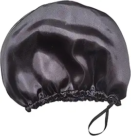 Touca Nero De Cetim Antifrizz Dupla Face (Preto)