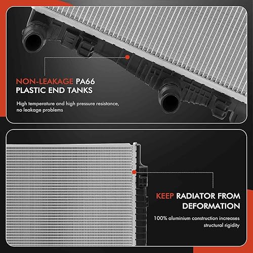 Miniatura 6 de A-Premium Conjunto de radiador de refrigerante del motor compatible con Volkswagen Jetta 2019-2021 y Audi A3 Sportback e-tron 2016-2018